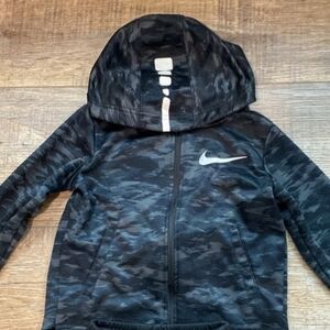 Nike Kids Black Patterned Zip Jacket
